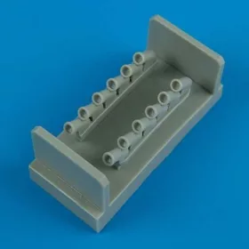  Quickboost Spitfire Mk.IX exhaust - round (AIRFIX) - kerek típusú kipufogócsonkok