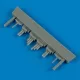Quickboost F6F-3N/5N Hellcat night exhaust,ant.(ED) - kipufogócsonkok