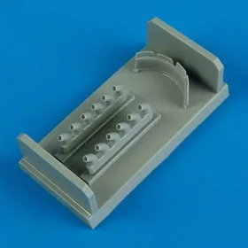   Quickboost P-40B/C exhaust & damper cooler fir Airf - kipufogócsonkok, Airfix maketthez