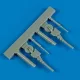 Quickboost Sea Harrier FA.2 outrigger wheels f.Airf - segédfutómű-kerekek, Airfix maketthez