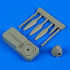   Quickboost Ju 87B/R Stuka propeller w/tool f.Fujimi - légcsavar összeállító sablonnal