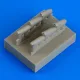Quickboost Hurricane Mk.I-late exhaust f. Airfix - Hurricane Mk.Ikésői változat – kipufogócsonkok