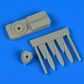   Quickboost Yak-3 propeller w/tool f.Zvezda/Hasegawa - légcsavar összeállító sablonnal