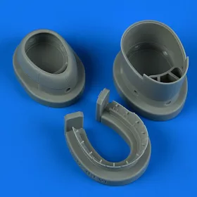   Quickboost P-47D/M Thunderbolt cowling and cooling flaps (opened) - motorburkolat és nyitott hűtőzsaluk