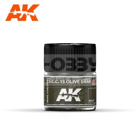 AK-Interactive Real Color - festék - S.C.C. 15 OLIVE DRAB - RC037