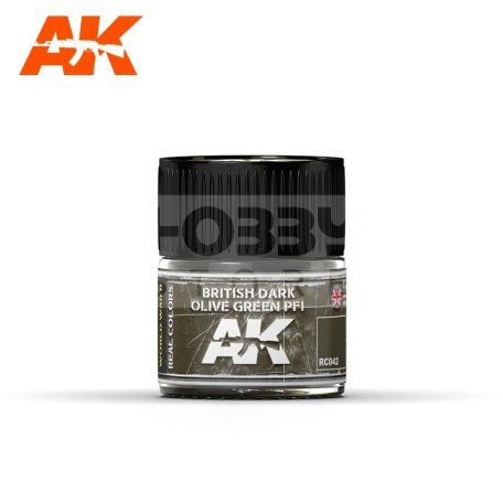AK-Interactive Real Color - festék - BRITISH DARK OLIVE GREEN PFI - RC042