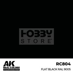   AK-Interactive Real Color - makett festék - Flat Black RAL 9005 RC804