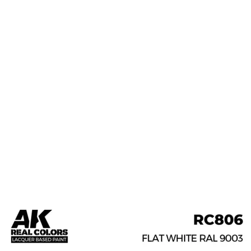AK-Interactive Real Color - makett festék - Flat White RAL 9003 RC806