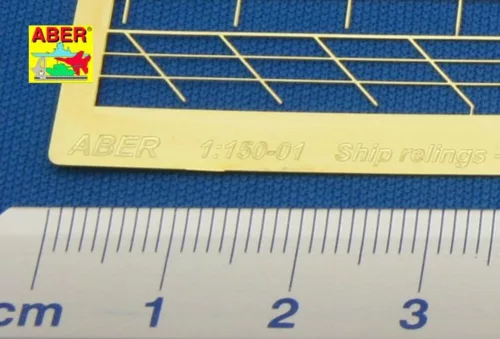 Aber Models Railing 3 bar, horizontal - 3 soros hajókorlát, vízszintes