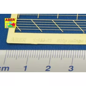   Aber Models Ships railing -five horizontal bars - hajókorlát, vízszintes
