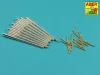 Aber Models Main Armament for US battleship Iova or Missouri 406mm x9, 127mm x20 - Iowa/Missouri csatahajó – főfegyverzet: 9×406 mm-es és 20×127 mm-es lövegcső