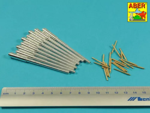 Aber Models Main Armament for US battleship Iova or Missouri 406mm x9, 127mm x20 - Iowa/Missouri csatahajó – főfegyverzet: 9×406 mm-es és 20×127 mm-es lövegcső