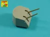 Aber Models Main Armament for US battleship Iova or Missouri 406mm x9, 127mm x20 - Iowa/Missouri csatahajó – főfegyverzet: 9×406 mm-es és 20×127 mm-es lövegcső