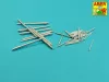 Aber Models Main Armament for German battleship Scharnhorst: 280mm x 9; 150mm x 12; 105mm x 14 - Scharnhorst csatahajó – főfegyverzet: 9×280 mm, 12×150 mm és 14×105 mm lövegcső
