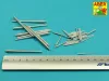 Aber Models Main Armament for German battleship Scharnhorst: 280mm x 9; 150mm x 12; 105mm x 14 - Scharnhorst csatahajó – főfegyverzet: 9×280 mm, 12×150 mm és 14×105 mm lövegcső