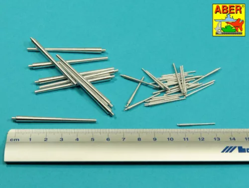 Aber Models Main Armament for German battleship Scharnhorst: 280mm x 9; 150mm x 12; 105mm x 14 - Scharnhorst csatahajó – főfegyverzet: 9×280 mm, 12×150 mm és 14×105 mm lövegcső