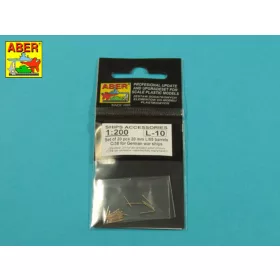   Aber Models Set of 20 pcs 20 mm L/65 barrels C/38 for German ships - német hajók – 20 db 20 mm-es L/65 C/38 lövegcső