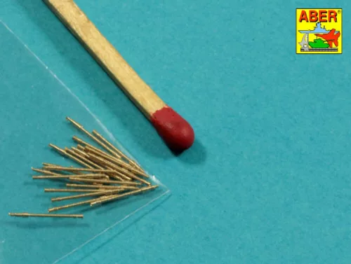 Aber Models Set of 20 pcs 20 mm L/65 barrels C/38 for German ships - német hajók – 20 db 20 mm-es L/65 C/38 lövegcső