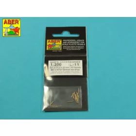   Aber Models Set of 20 pcs 20 mm L/65 barrels MG C/30 for German ships - német hajók – 20 db 20 mm-es L/65 MG C/30 lövegcső