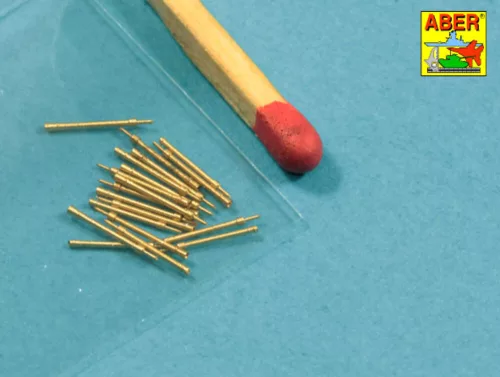 Aber Models Set of 20 pcs 20 mm L/65 barrels MG C/30 for German ships - német hajók – 20 db 20 mm-es L/65 MG C/30 lövegcső
