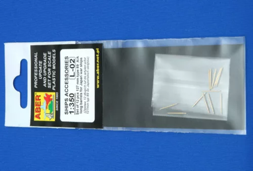 Aber Models 12 pcs 127 mm long barrels for Japan ships - japán hajók – 12 db 127 mm-es hosszú lövegcső