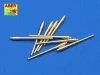 Aber Models Set of 9 pcs 406 mm barrels Missouri - készlet: 9 db 406 mm-es lövegcső Missouri
