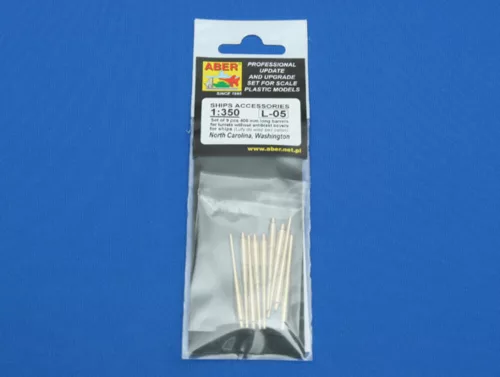 Aber Models Set of 9 pcs 406 mm long barrels North Carolina - készlet: 9 db 406 mm-es hosszú lövegcső North Carolina
