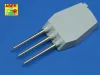 Aber Models Set of 9 pcs 406 mm short barrels for North Carolina - 9 db 406 mm-es rövid lövegcső