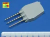 Aber Models Set of 9 pcs 406 mm short barrels for North Carolina - 9 db 406 mm-es rövid lövegcső