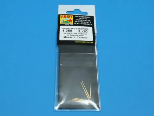 Aber Models 6 pcs 155 mm barrels for Yamato - 6 db 155 mm-es lövegcső