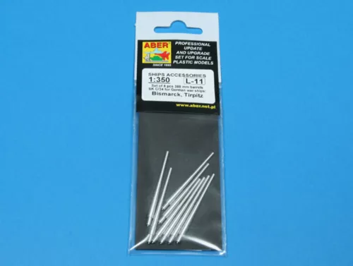Aber Models 8 pcs 380 mm barrels for Bismarck - Bismarck – 8 db 380 mm-es lövegcső