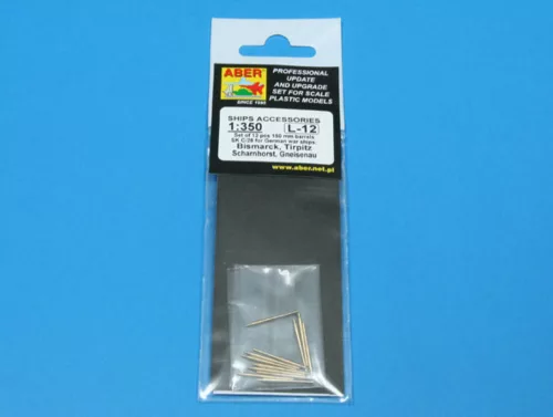 Aber Models 12 pcs 150 mm barrels for Bismarck - Bismarck – 12 db 150 mm-es lövegcső