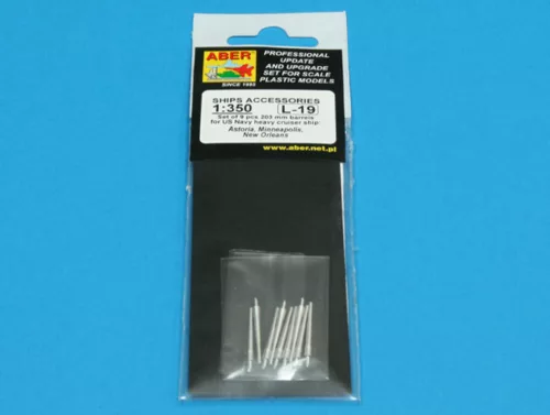 Aber Models Set of 9 pcs 203 mm barrels for New Orleans type - New Orleans típus – 9 db 203 mm-es lövegcső
