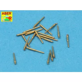   Aber Models Set of 20 pcs 28 mm (1,1in)barrels for US Navy - amerikai hadihajók – 20 db 28 mm-es (1,1 hüvelykes) lövegcső