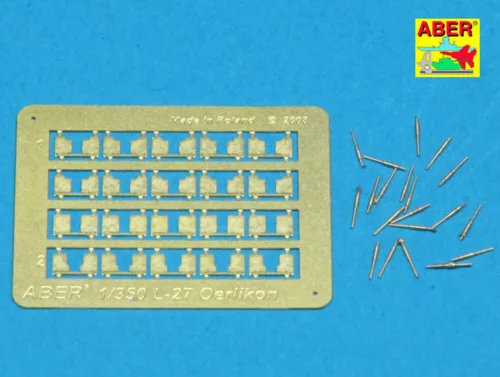 Aber Models 20 pcs 20 mm L/70 Oerlikon Mk.10 barrels - 20 db 20 mm-es L/70 Oerlikon Mk.10 lövegcső