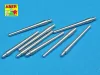 Aber Models 8 pcs 381mm -short barrels for Hood, Repulse - 8 db 381 mm-es -rövid lövegcső