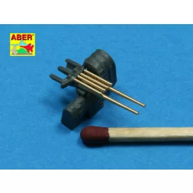   Aber Models Set of 8 pcs 127 mm barrels with recoil for japan ships - japán hajók – 8 db 127 mm-es recoil lövegcső
