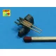 Aber Models Set of 8 pcs 127 mm barrels with recoil for japan ships - japán hajók – 8 db 127 mm-es recoil lövegcső
