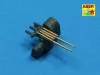Aber Models Set of 8 pcs 127 mm barrels with recoil for japan ships - japán hajók – 8 db 127 mm-es recoil lövegcső