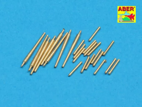 Aber Models Set of 8 pcs 127 mm barrels with recoil for japan ships - japán hajók – 8 db 127 mm-es recoil lövegcső