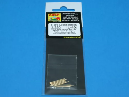 Aber Models 9 pcs 152 mm barrels for Richeulieu - Richelieu csatahajó – 9 db 152 mm-es lövegcső