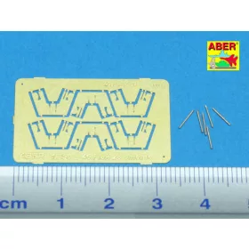   Aber Models 6 pcs 4 cm Flak 28 barrels with shields - 4 cm-es Flak 28 lövegcsövek védőpajzsokkal – 6 db