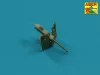 Aber Models 6 pcs 4 cm Flak 28 barrels with shields - 4 cm-es Flak 28 lövegcsövek védőpajzsokkal – 6 db