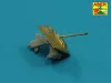 Aber Models 6 pcs 4 cm Flak 28 barrels with shields - 4 cm-es Flak 28 lövegcsövek védőpajzsokkal – 6 db
