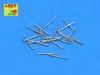 Aber Models Set of 20 pcs 37mm/54 breda gun barrels - készlet: 20 db 37 mm-es/54 breda fegyvercső