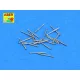 Aber Models Set of 20 pcs 37mm/54 breda gun barrels - készlet: 20 db 37 mm-es/54 breda fegyvercső