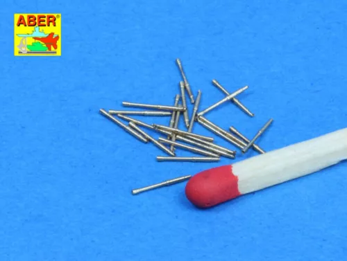 Aber Models Set of 20 pcs 37mm/54 breda gun barrels - készlet: 20 db 37 mm-es/54 breda fegyvercső