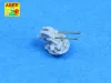 Aber Models Set of 20 pcs 37mm/54 breda gun barrels - készlet: 20 db 37 mm-es/54 breda fegyvercső