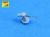 Aber Models Set of 20 pcs 37mm/54 breda gun barrels - készlet: 20 db 37 mm-es/54 breda fegyvercső