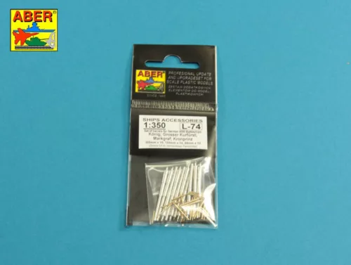 Aber Models német első világháborús König-osztályú csatahajók – lövegcsőkészlet: 10×305 mm, 14×150 mm és 10×88 mm